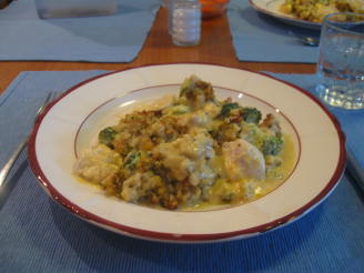 Classic One-Dish Chicken Stuffing Bake With Vegetables