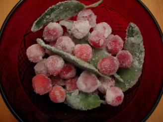 Sugared Cranberries and Sage Leaves