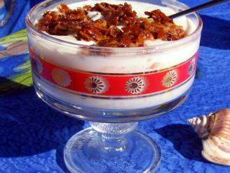Rice Blancmange (Pudding) With Caramelized Coconut