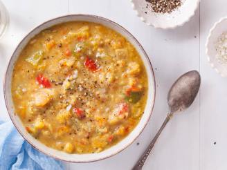 Cauliflower/Broccoli/Bell Pepper Crock Pot Soup