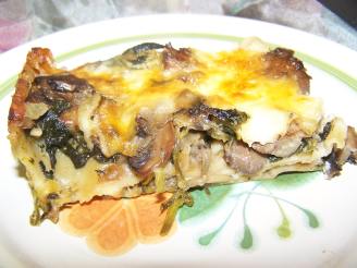 Spinach and Mushroom White Lasagna, No-Boil