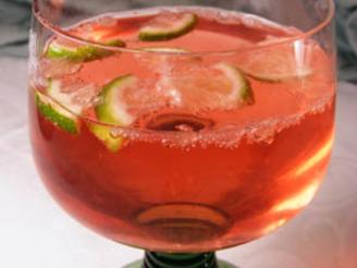 Cranberry and Lime Sparkler