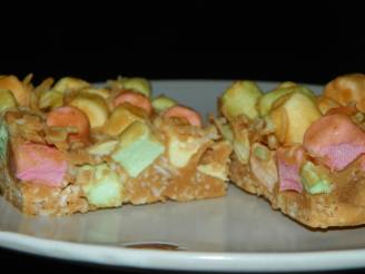 Colorful Marshmallow Peanut Butter Bars