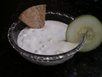 Cucumber Yogurt Dip With Greek  Pita Chips