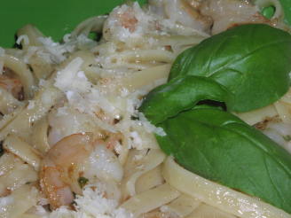 Easy Shrimp Linguine With Basil-Garlic Butter