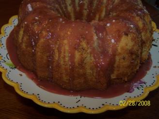 Raspberry Brandy Pecan Cake
