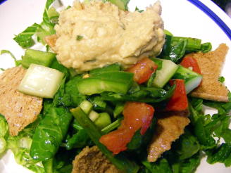 Fattoush Bread Salad With Hummus