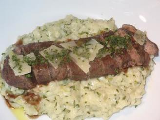 Braised Lamb Fillets With a Creamy Risotto