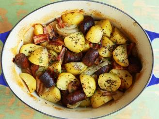 Dublin Coddle - Irish Sausage, Bacon, Onion and Potato Hotpot