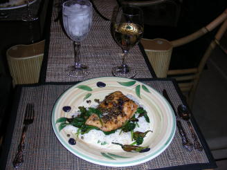 Halibut Piccata With Spinach