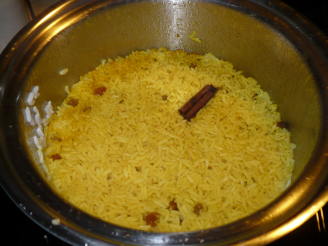 South African Yellow Rice With Cinnamon and Raisins
