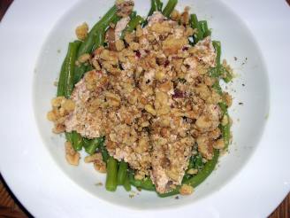 Marinated Goat Cheese and Walnuts Meets  Green Beans