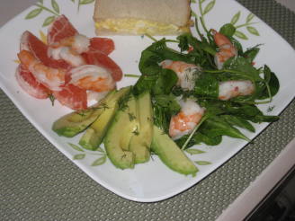 Avocado, Prawn / Shrimp & Pink Grapefruit Salad - for Two 2