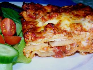 No-Boil Cheesy Lasagna (Vegetarian) With Optional Meat Sauce