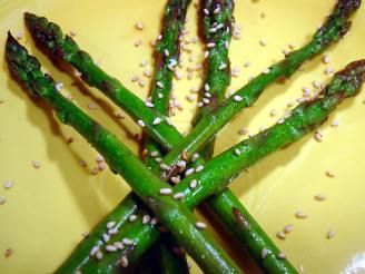 Tender Crisp Balsamic Sesame Asparagus
