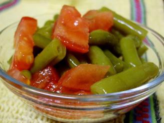 Quick Green Bean and Tomato "salad"
