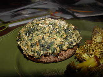 Spinach & Pecan Stuffed Portabella Mushrooms