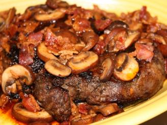 T-Bone Steak With Bacon-Mushroom Sauce