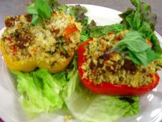 Spring Couscous Stuffed Bell Peppers