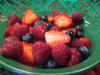Mixed Berry Salad With Sour Cream-Honey Dressing