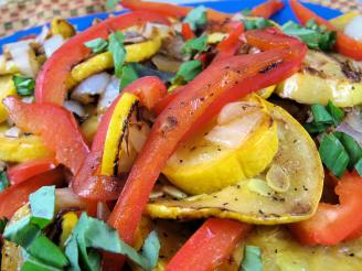 Yellow Squash and Red Pepper Saute