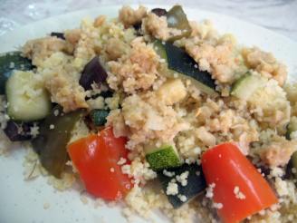 Roasted Vegetable Couscous With Hummus