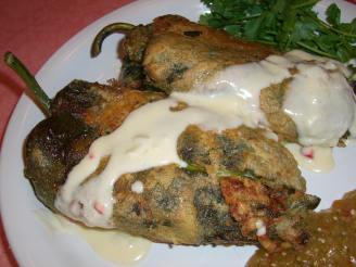 Chile Rellenos With Ground Pork and Tomatoes