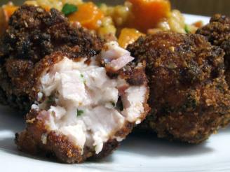 Deep-Fried Bacon, Chicken and Cheese Balls