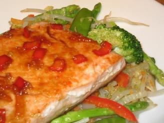 Salmon With Ginger and Orange Sauce