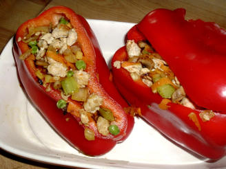 Chinese Chicken-Stuffed Bell Peppers