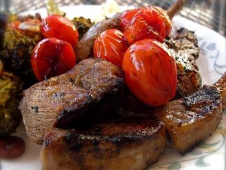 Grilled Marinated Lamb Chops With Balsamic Cherry Tomatoes