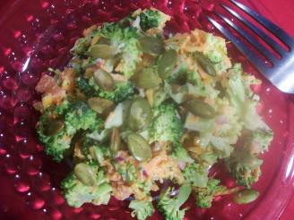 Broccoli Cheddar Salad With Toasted Pumpkin