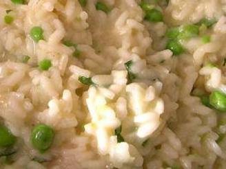 Microwave Risotto With Peas and Parmigiano-Reggiano Cheese