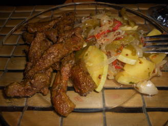 Sauteed Beef Liver With Onions & Peppers
