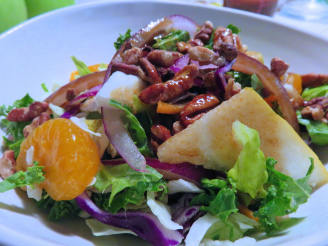 Mandarin Orange and Pear Salad With Toasted Pecan Vinaigrette