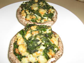 Shrimp, Spinach and Cheese Stuffed Mushrooms