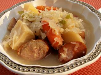 Sweet and Sour Sauerkraut Kielbasa Stew