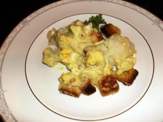 Quick and Easy, Lightly Curried Cauliflower and Egg Cheese