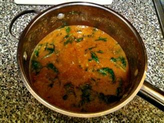 Hearty Lentil Soup With Spinach - Vegetarian Version