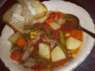Quick Beef Vegetable Soup from Leftover Pot Roast