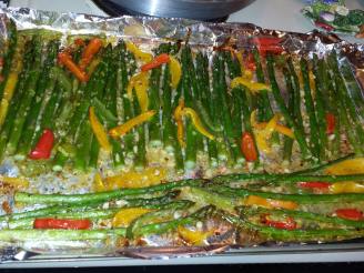 Grilled or Oven Roasted Bell Peppers and Asparagus