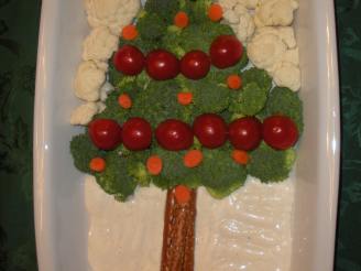 Vegetable Christmas Tree Appetizer