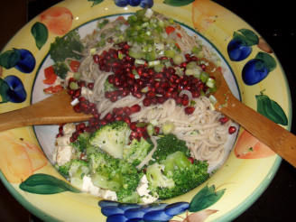 Udon Noodles With Walnuts and Pomegranates