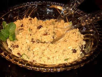 Mint Couscous With Raisins and Almonds