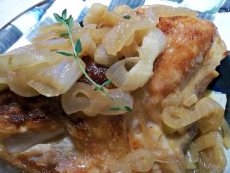 Pan-Roasted Chicken Breasts With Onion and Ale Sauce