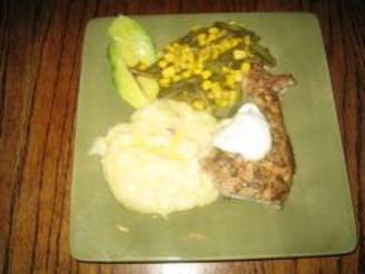 Herbal Crusted Pork Chops With Mustard Cream Sauce