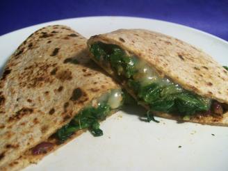 Spinach and Mozzarella Quesadillas