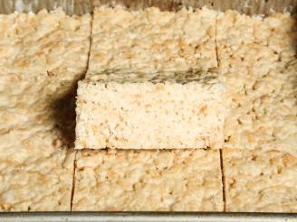 White Chocolate and Maple Rice Krispie Squares