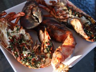 Grilled Lobsters With Italian-Style Stuffing
