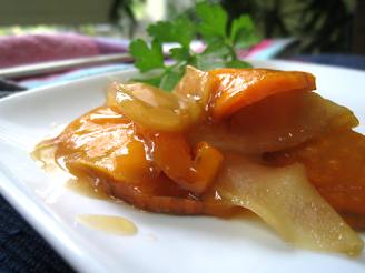 Maple Glazed Apple and Sweet Potato Gratin